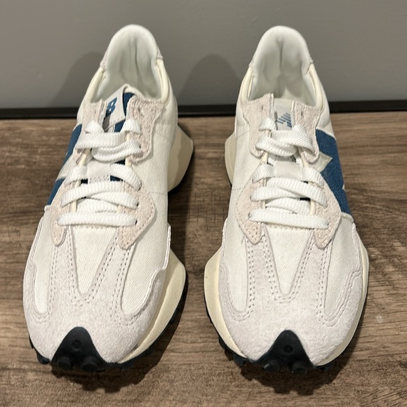 Womens New Balance 327 Lifestyle Shoe - Grey / Blue - Picture 3 of 8